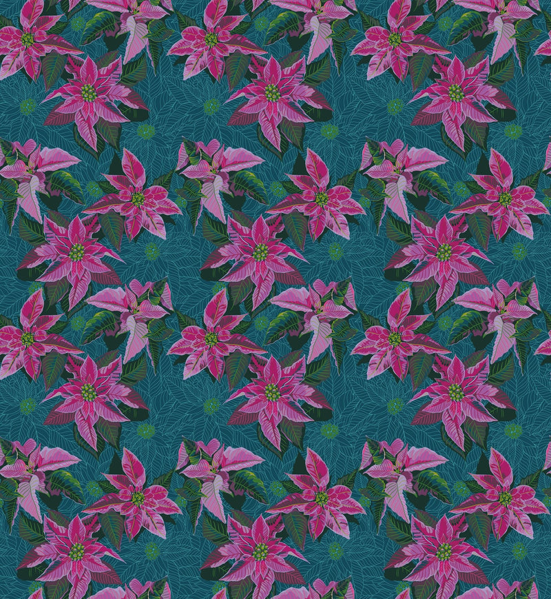 PRE - Order Anna Maria Textiles - Cozy Christmas - Poinsettia AMT166 - 74L Flourish - Half Yard - April 2026 - Modern Fabric Shoppe