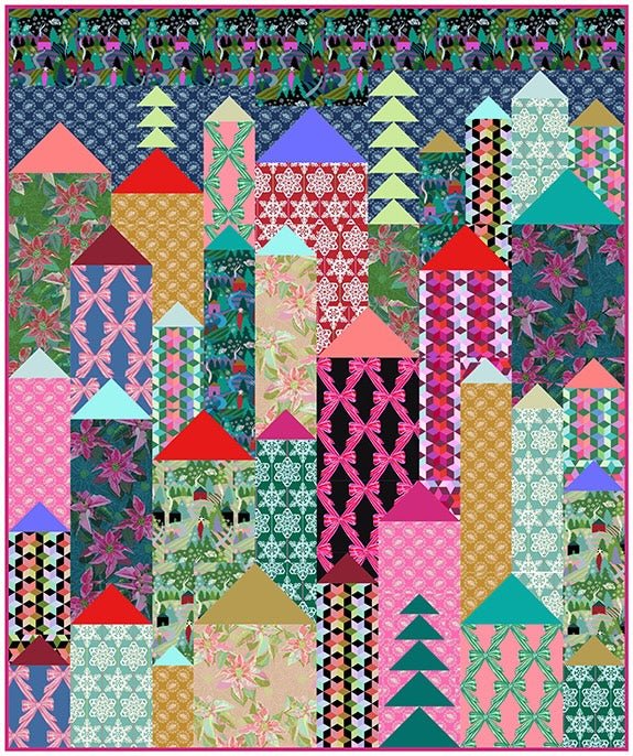 PRE - Order Anna Maria Textiles - Cozy Christmas Quilt Kit featuring Cozy Christmas - April 2026 - Modern Fabric Shoppe