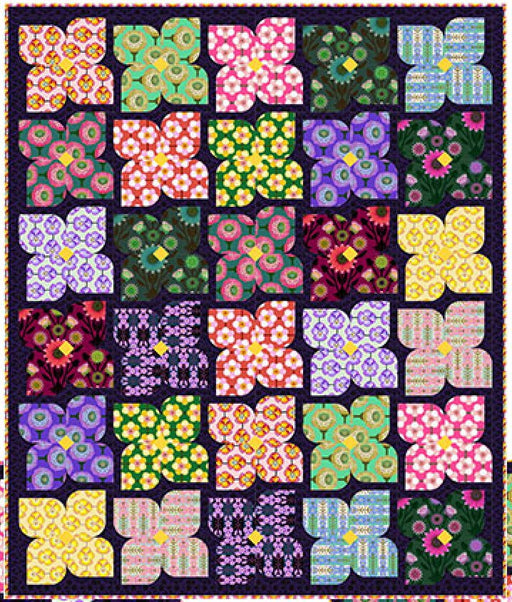 PRE - Order Anna Maria Textiles - Garden Blooms Quilt Kit featuring Iconic - April 2025 - Modern Fabric Shoppe