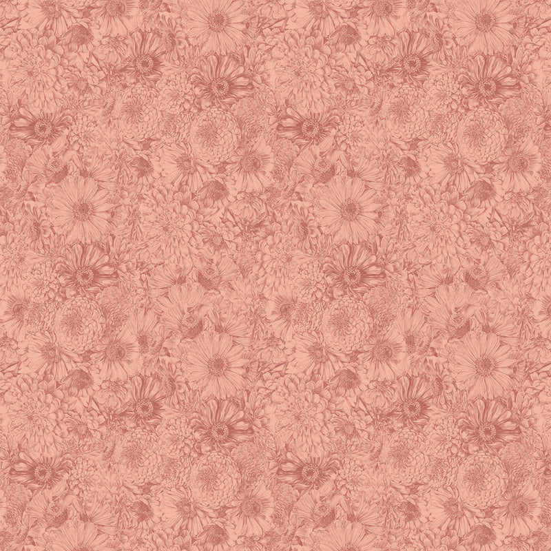PRE-Order Anna Maria Textiles- Gentle Rendering- Bounty AMT206-23V Peach- Half Yard- April 2027 - Modern Fabric Shoppe