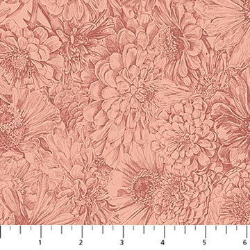 PRE-Order Anna Maria Textiles- Gentle Rendering- Bounty AMT206-23V Peach- Half Yard- April 2027 - Modern Fabric Shoppe