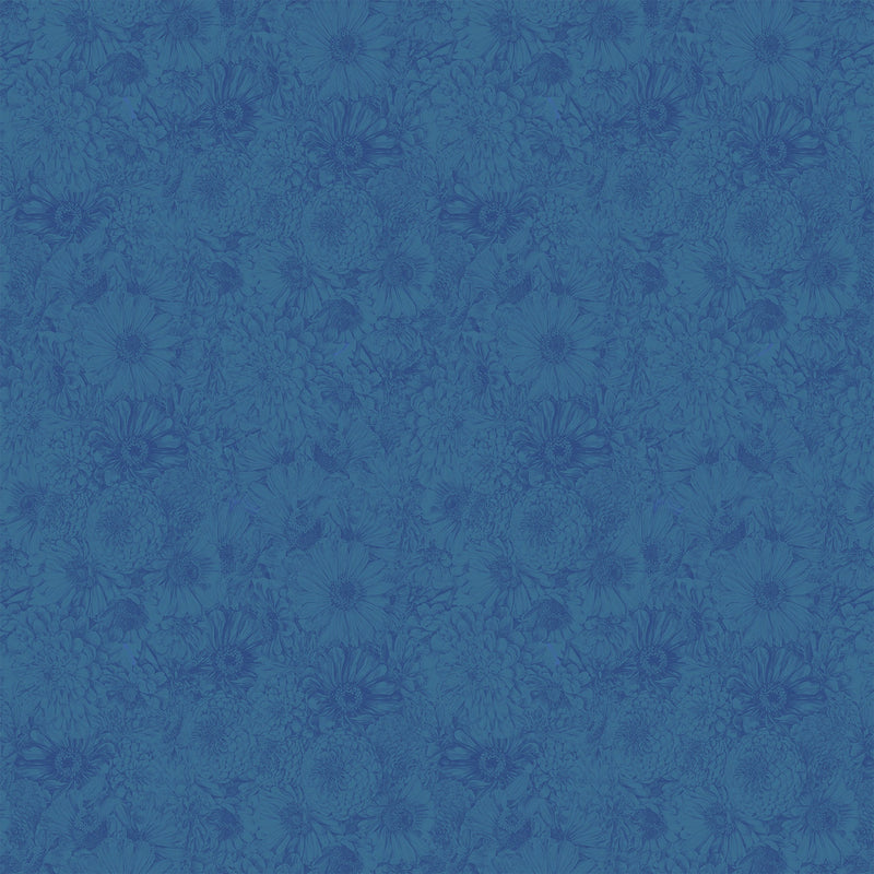 PRE-Order Anna Maria Textiles- Gentle Rendering- Bounty AMT206-45L Indigo- Half Yard- April 2027 - Modern Fabric Shoppe