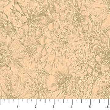 PRE-Order Anna Maria Textiles- Gentle Rendering- Bounty AMT206-53V Manila- Half Yard- April 2027 - Modern Fabric Shoppe