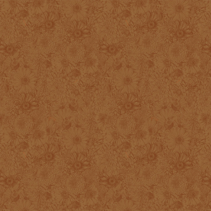 PRE-Order Anna Maria Textiles- Gentle Rendering- Bounty AMT206-59L Sienna- Half Yard- April 2027 - Modern Fabric Shoppe