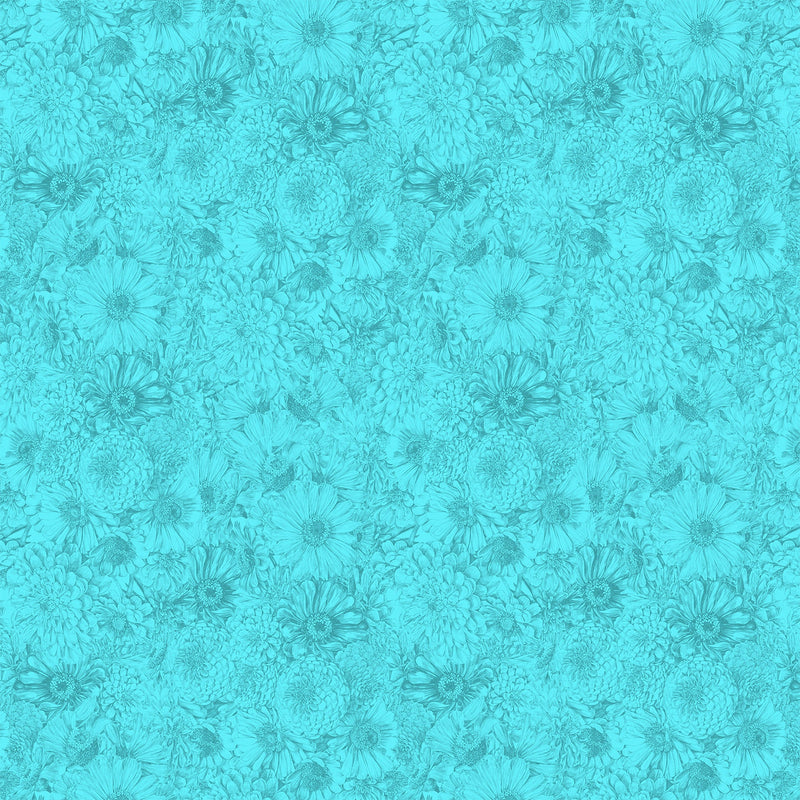 PRE-Order Anna Maria Textiles- Gentle Rendering- Bounty AMT206-62C Cerulean- Half Yard- April 2027 - Modern Fabric Shoppe