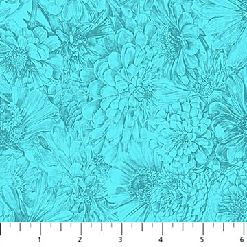 PRE-Order Anna Maria Textiles- Gentle Rendering- Bounty AMT206-62C Cerulean- Half Yard- April 2027 - Modern Fabric Shoppe