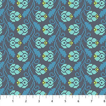 PRE - Order Anna Maria Textiles - Heiress - Curled Vine AMT1009 - 47V Dusk - Half Yard - July 2026 - Modern Fabric Shoppe