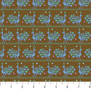 PRE - Order Anna Maria Textiles - Heiress - Peacock AMT1014 - 36V Bark - Half Yard - July 2026 - Modern Fabric Shoppe