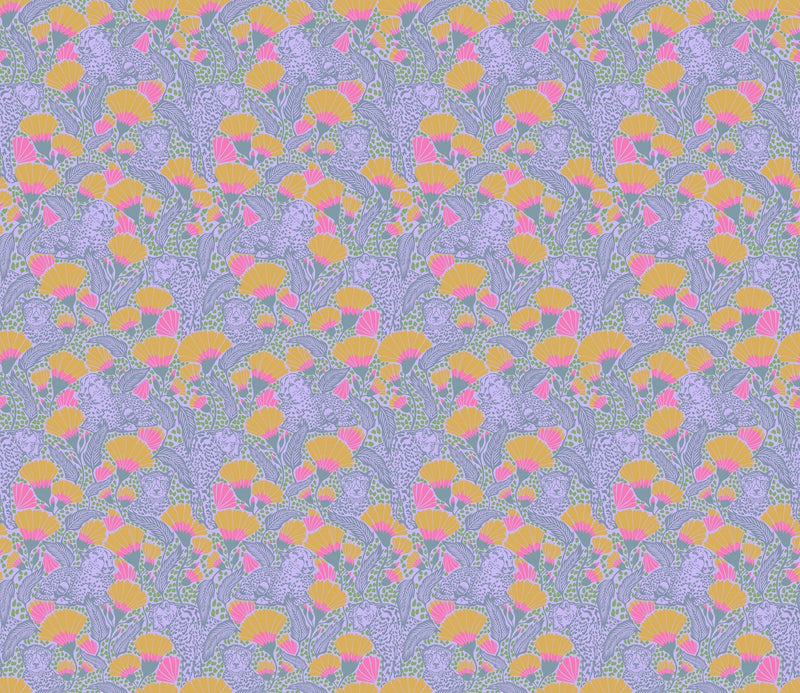 PRE - Order Anna Maria Textiles - Mosaic Menagerie - Cheetah Teeth AMT191 - 40C Periwinkle - Half Yard - December 2026 - Modern Fabric Shoppe