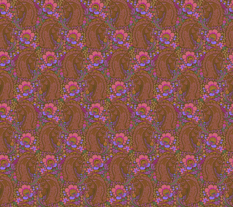 PRE - Order Anna Maria Textiles - Mosaic Menagerie - Main Event AMT192 - 36V Amber - Half Yard - December 2026 - Modern Fabric Shoppe
