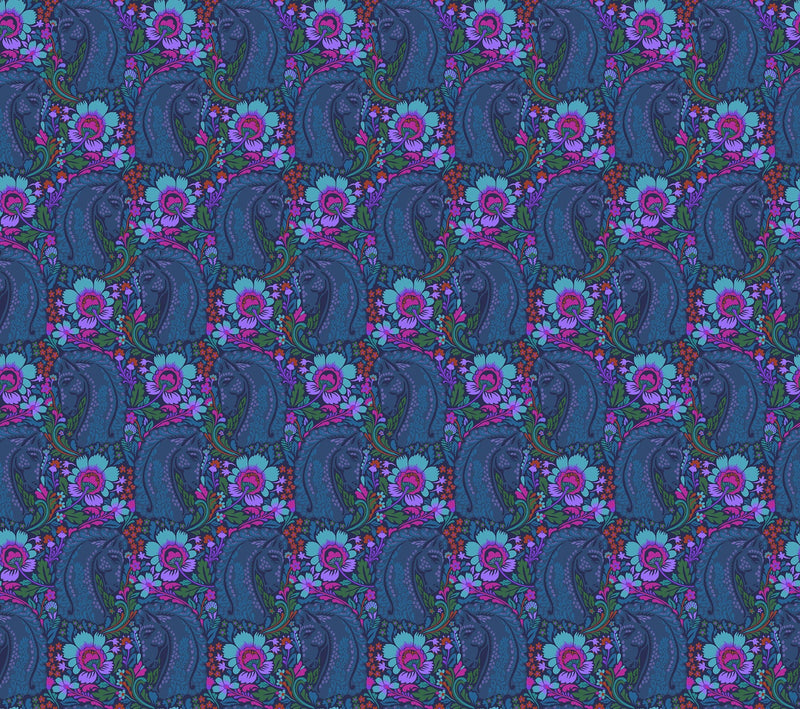 PRE - Order Anna Maria Textiles - Mosaic Menagerie - Main Event AMT192 - 86C Sapphire - Half Yard - December 2026 - Modern Fabric Shoppe