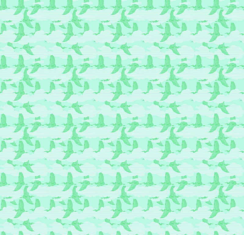 PRE - Order Anna Maria Textiles - Mosaic Menagerie - Sedge AMT188 - 67V Water - Half Yard - December 2026 - Modern Fabric Shoppe