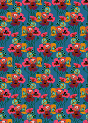 PRE - Order Anna Maria Textiles - Overdressed - Pouring Poppies AMT151 - 47L Paint - Half Yard - January 2026 - Modern Fabric Shoppe