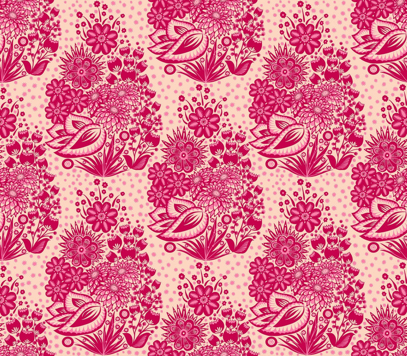 PRE - Order Anna Maria Textiles - Overdressed - Totem AMT152 - 25L Red - Half Yard - January 2026 - Modern Fabric Shoppe