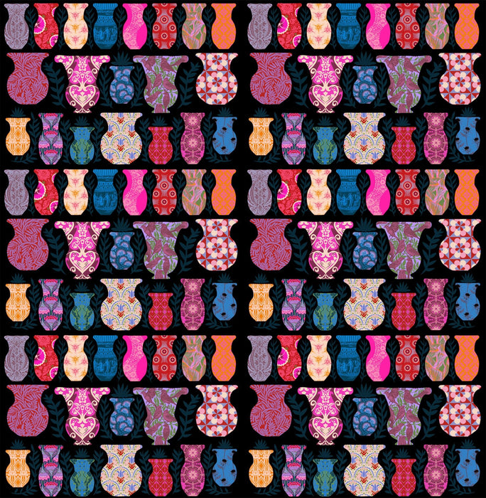 PRE - Order Anna Maria Textiles - Rhapsody - Anniversary Vases AMT173 - 99 Multi - Half Yard - June 2026 - Modern Fabric Shoppe