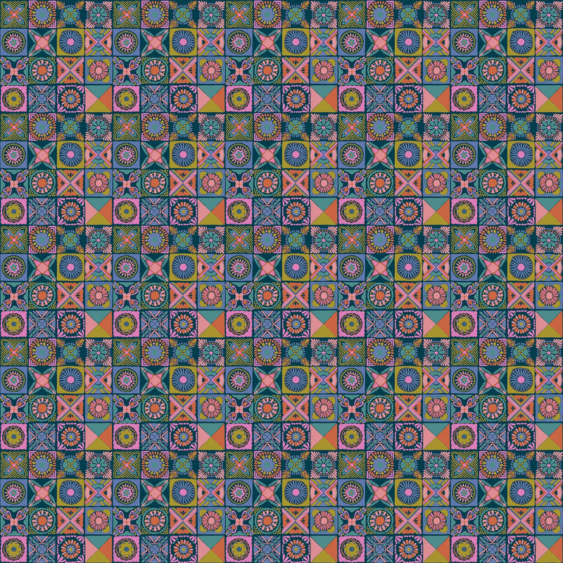 PRE - Order Anna Maria Textiles - Rhapsody - Cottage Kitchen AMT168 - 47L Navy - Half Yard - June 2026 - Modern Fabric Shoppe