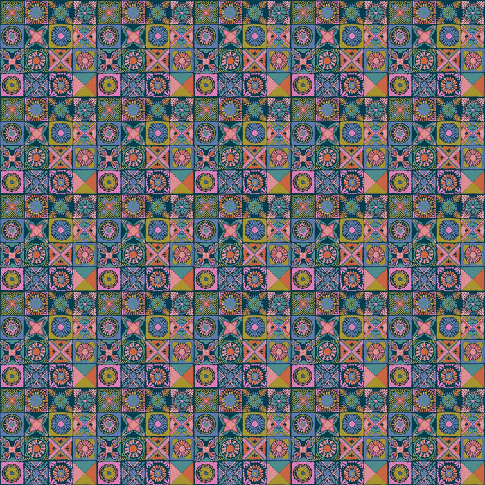 PRE - Order Anna Maria Textiles - Rhapsody - Cottage Kitchen AMT168 - 47L Navy - Half Yard - June 2026 - Modern Fabric Shoppe