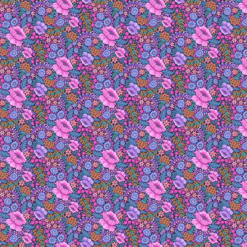 PRE-Order Anna Maria Textiles- Sugar Coated- Curtsy AMT203-84L Plum- Half Yard- May 2027 - Modern Fabric Shoppe