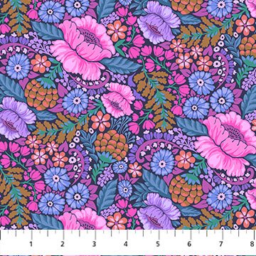 PRE-Order Anna Maria Textiles- Sugar Coated- Curtsy AMT203-84L Plum- Half Yard- May 2027 - Modern Fabric Shoppe
