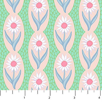 PRE-Order Anna Maria Textiles- Sugar Coated- Daisy Chain AMT201-23V Peach- Half Yard- May 2027 - Modern Fabric Shoppe