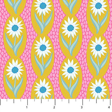 PRE-Order Anna Maria Textiles- Sugar Coated- Daisy Chain AMT201-54C Bright- Half Yard- May 2027 - Modern Fabric Shoppe