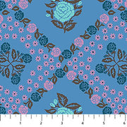PRE-Order Anna Maria Textiles- Sugar Coated- Rose Paper AMT202-47L Denim- Half Yard- May 2027 - Modern Fabric Shoppe