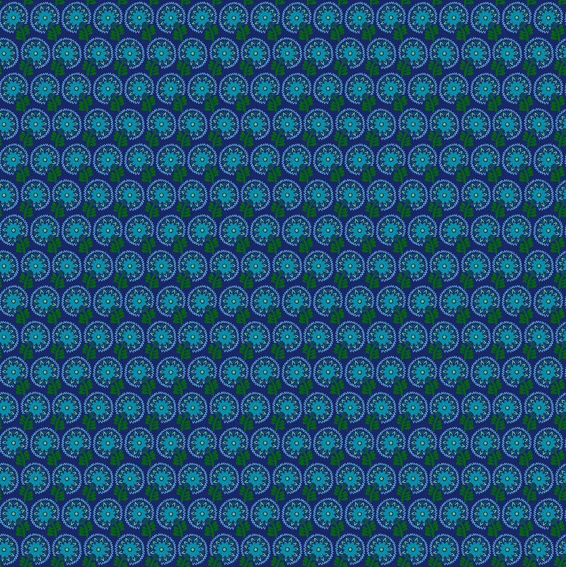 PRE - Order Anna Maria Textiles - Sunseekers - Dancers AMT193 - 47C Royal - Half Yard - January 2027 - Modern Fabric Shoppe