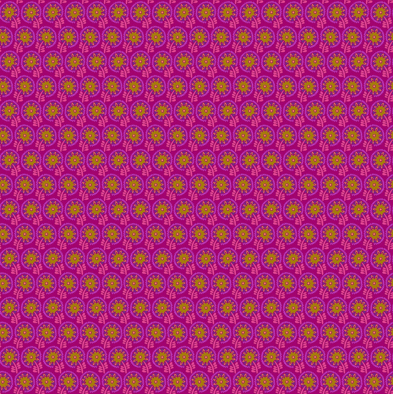 PRE - Order Anna Maria Textiles - Sunseekers - Dancers AMT193 - 84L Magenta - Half Yard - January 2027 - Modern Fabric Shoppe