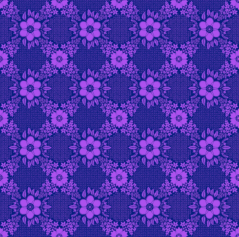 PRE - Order Anna Maria Textiles - Sunseekers - Embroidery AMT194 - 86L Grape - Half Yard - January 2027 - Modern Fabric Shoppe