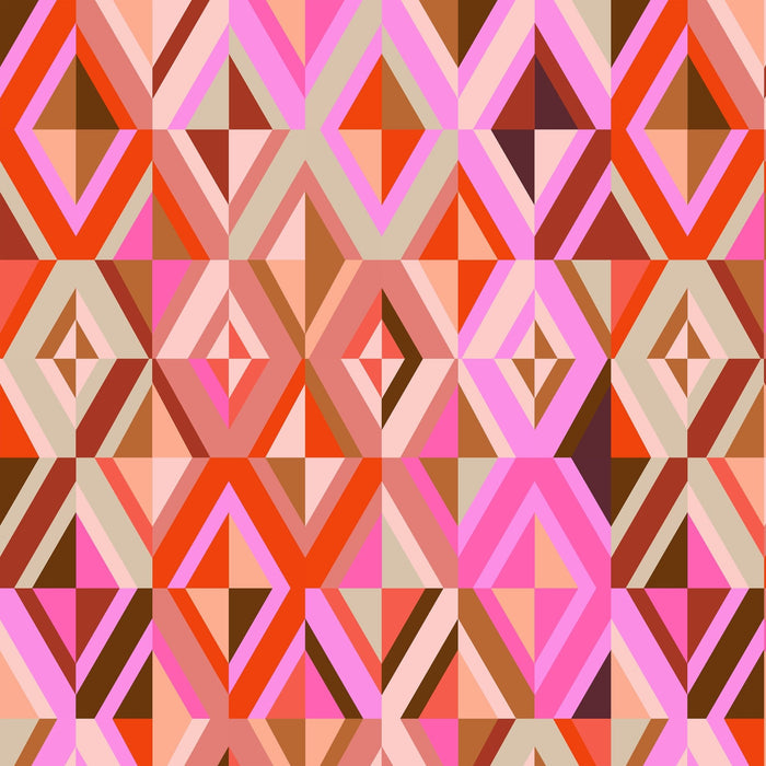 PRE - Order Annabel Wrigley - Happy Place - Diamonds 55374D - 6 Coral - Half Yard - August 2026 - Modern Fabric Shoppe