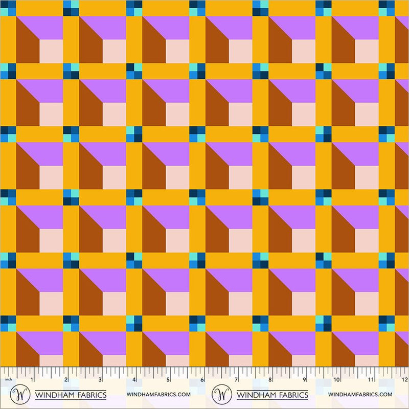 PRE - Order Annabel Wrigley - Happy Place - Window 55376D - 13 Viola - Half Yard - August 2026 - Modern Fabric Shoppe