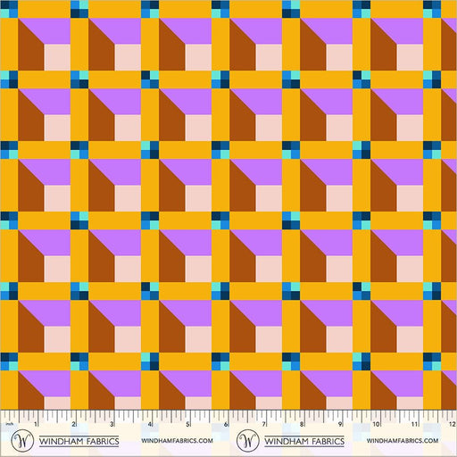 PRE - Order Annabel Wrigley - Happy Place - Window 55376D - 13 Viola - Half Yard - August 2026 - Modern Fabric Shoppe