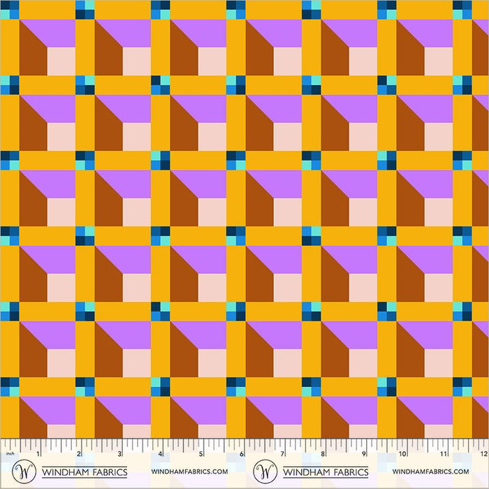 PRE - Order Annabel Wrigley - Happy Place - Window 55376D - 13 Viola - Half Yard - August 2026 - Modern Fabric Shoppe