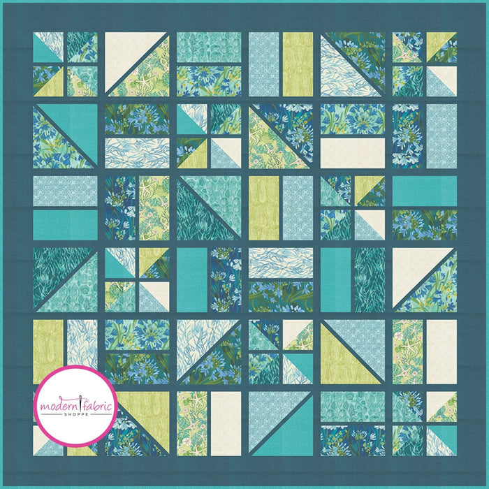 PRE-ORDER Backlash-Lagoon Quilt Kit featuring Serena Shores by Robin Pickens- November 2024 - Modern Fabric Shoppe