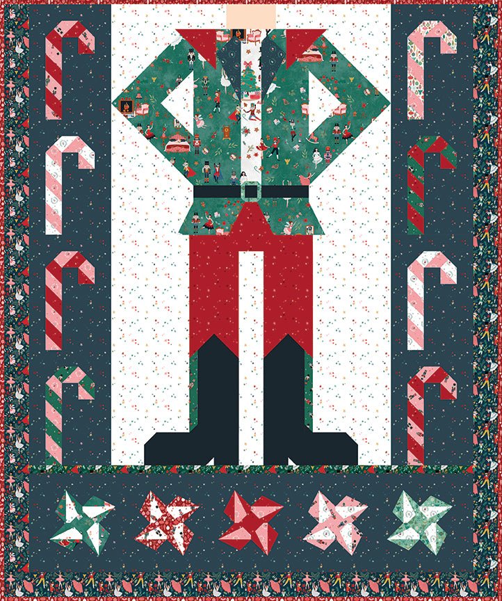 PRE - ORDER Be A Nutcracker Quilt Kit featuring Nutcracker Tradition by Jennifer Long - May 2026 - Modern Fabric Shoppe