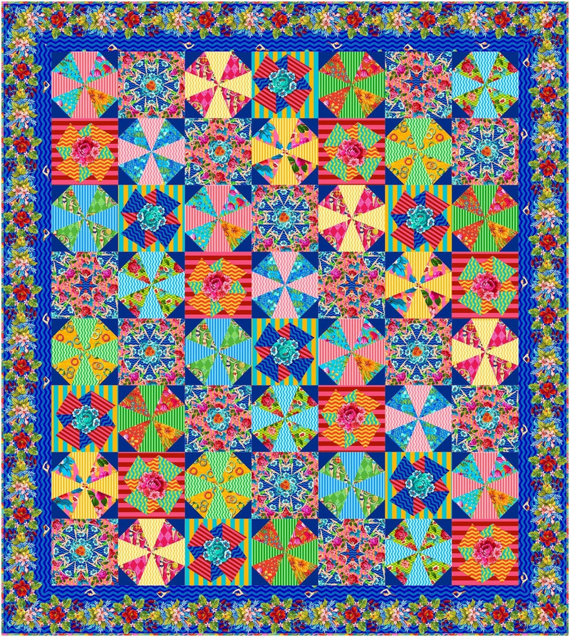 PRE - Order Beach Umbrella Kit featuring Rivera by Odile Bailloeul - November 2026 - Modern Fabric Shoppe