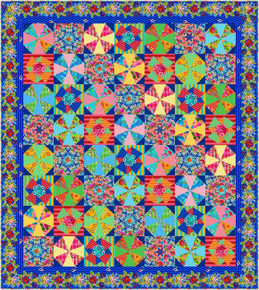 PRE - Order Beach Umbrella Kit featuring Rivera by Odile Bailloeul - November 2026 - Modern Fabric Shoppe