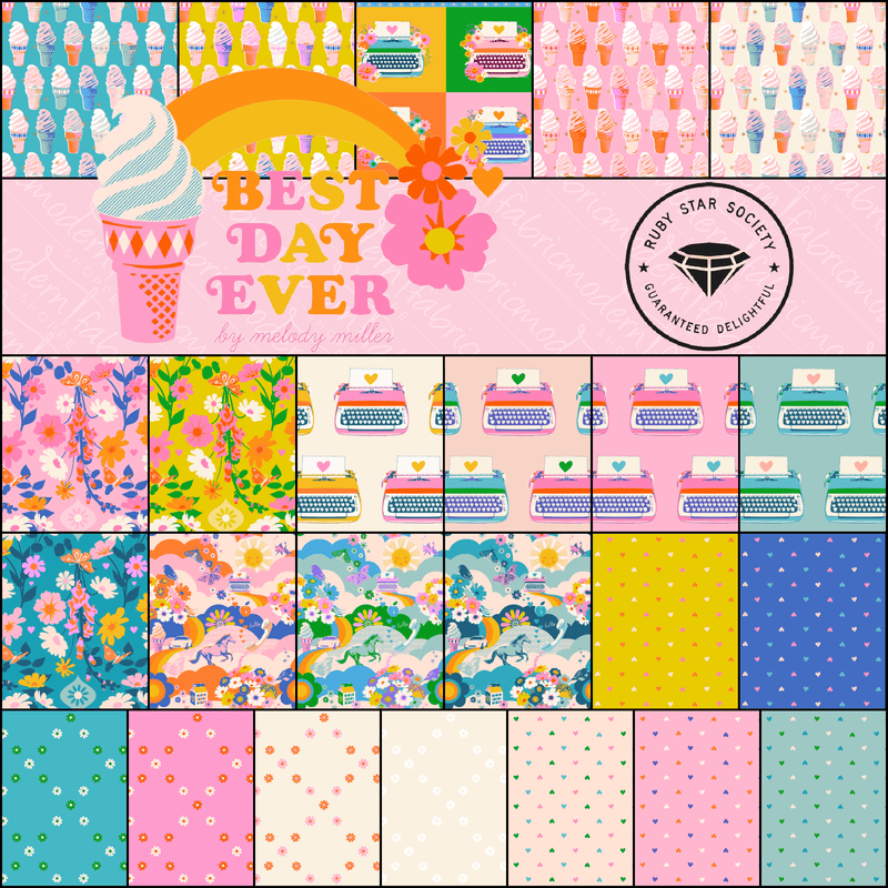 PRE - ORDER - Best Day Every by Melody Miller - Half Yard Bundle - September 2025 - Modern Fabric Shoppe