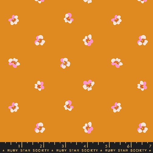 PRE - ORDER Bird is the Word by Kimberly Kight - Tumeric RS3083 15 - Half Yard - December 2024 - Modern Fabric Shoppe