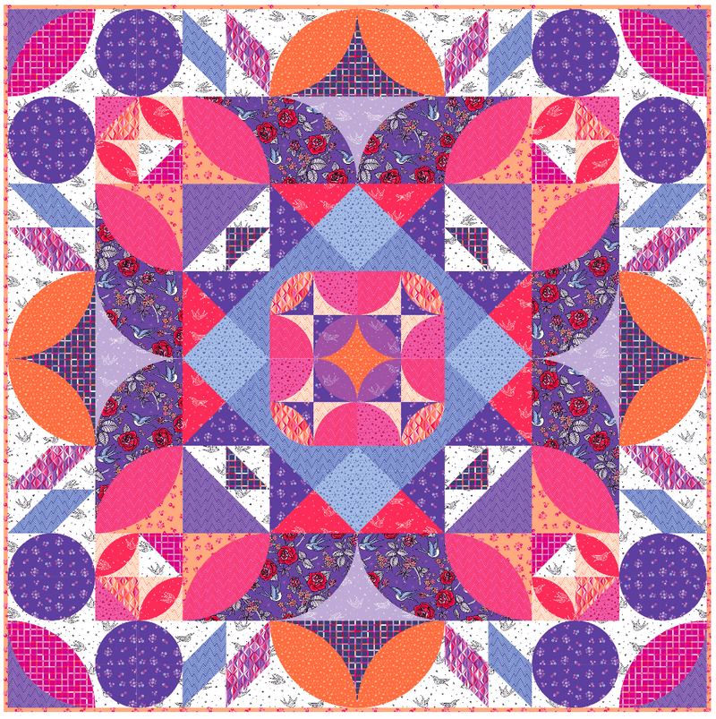 PRE - Order Bloem Quilt Kit featuring Perfect Day by Libs Elliott - March 2026 - Modern Fabric Shoppe