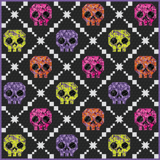 PRE-Order Bone Brigade Dark Quilt Kit featuring Enchanter by Libs Elliott- April 2027 - Modern Fabric Shoppe