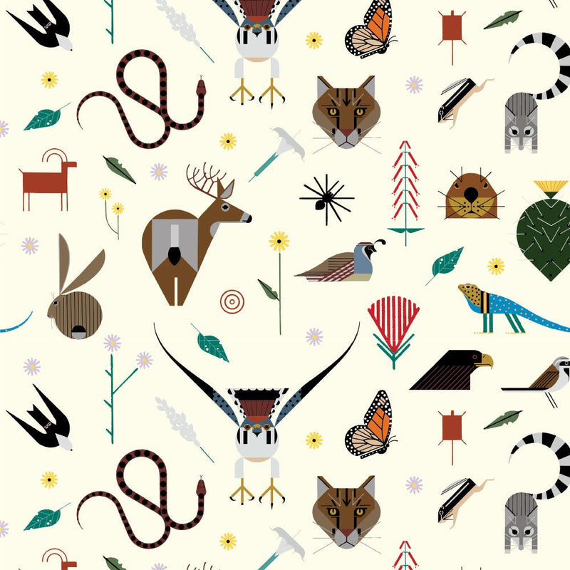 PRE - ORDER Canyon Country by Charley Harper - Canyon Critters CH - 425 - Half Yard - March 2025 - Modern Fabric Shoppe