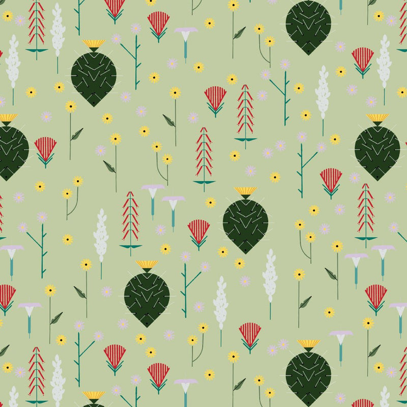 PRE - ORDER Canyon Country by Charley Harper - Canyon Flower Field CH - 430 Half Yard - March 2025 - Modern Fabric Shoppe