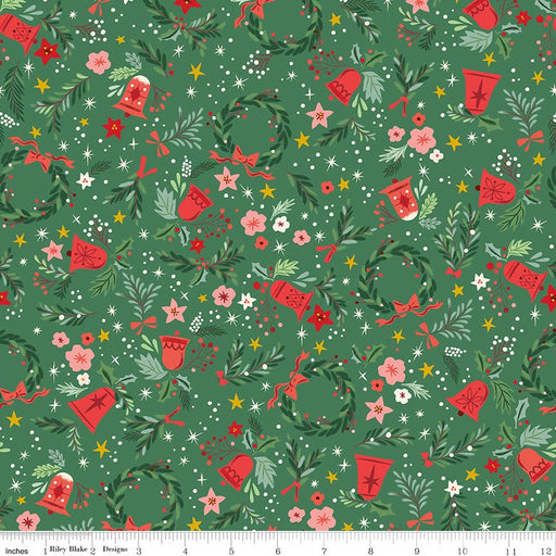 PRE-Order Carol by Jill Howarth- Berries and Boughs SC19056 Cactus- Half Yard- May 2027 - Modern Fabric Shoppe