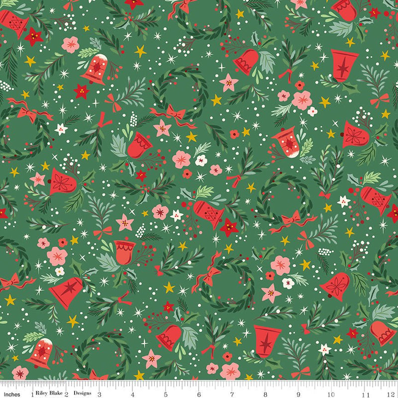 PRE-Order Carol by Jill Howarth- Berries and Boughs SC19056 Cactus- Half Yard- May 2027 - Modern Fabric Shoppe