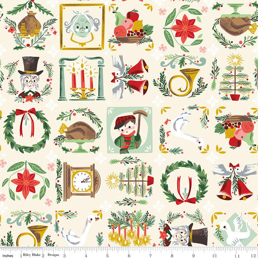 PRE-Order Carol by Jill Howarth- Bless Us SC19051 Ivory- Half Yard- May 2027 - Modern Fabric Shoppe