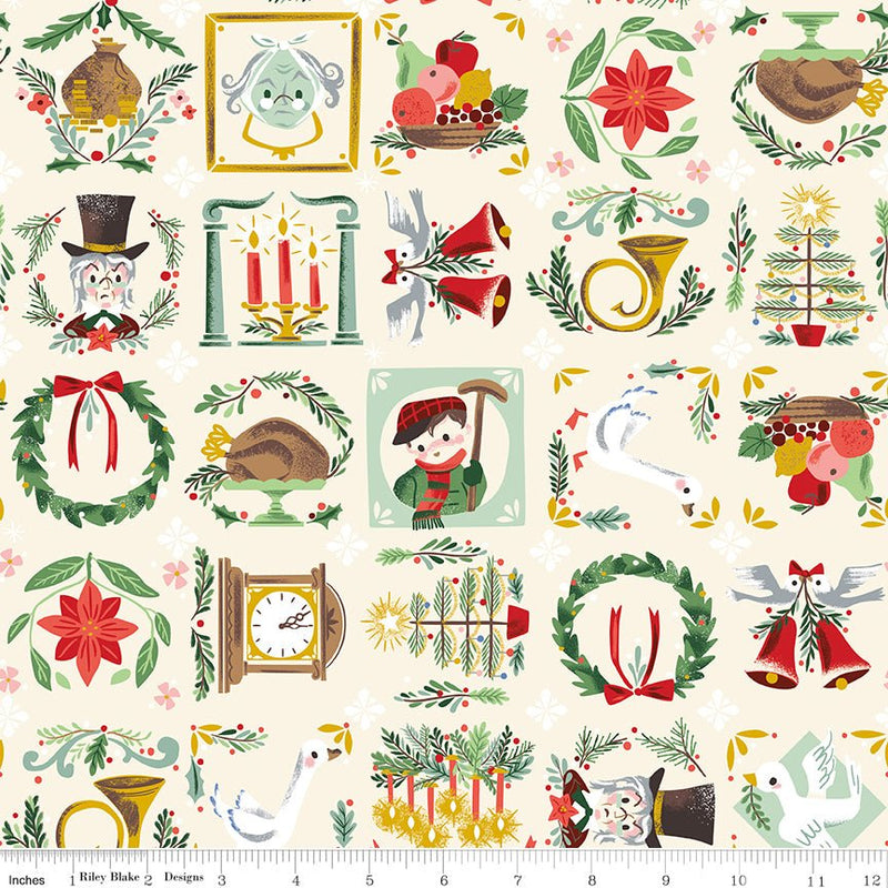 PRE-Order Carol by Jill Howarth- Bless Us SC19051 Ivory- Half Yard- May 2027 - Modern Fabric Shoppe