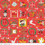 PRE-Order Carol by Jill Howarth- Bless Us SC19051 Red- Half Yard- May 2027 - Modern Fabric Shoppe