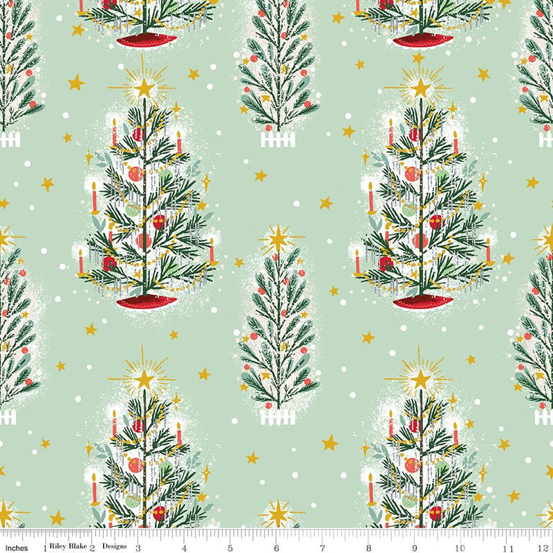 PRE-Order Carol by Jill Howarth- Honour Christmas SC19052 Mint- Half Yard- May 2027 - Modern Fabric Shoppe