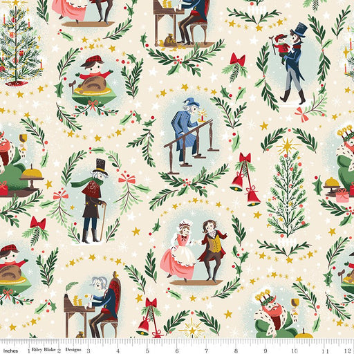 PRE-Order Carol by Jill Howarth- Keep Christmas Well SC19050 Ivory- Half Yard- May 2027 - Modern Fabric Shoppe